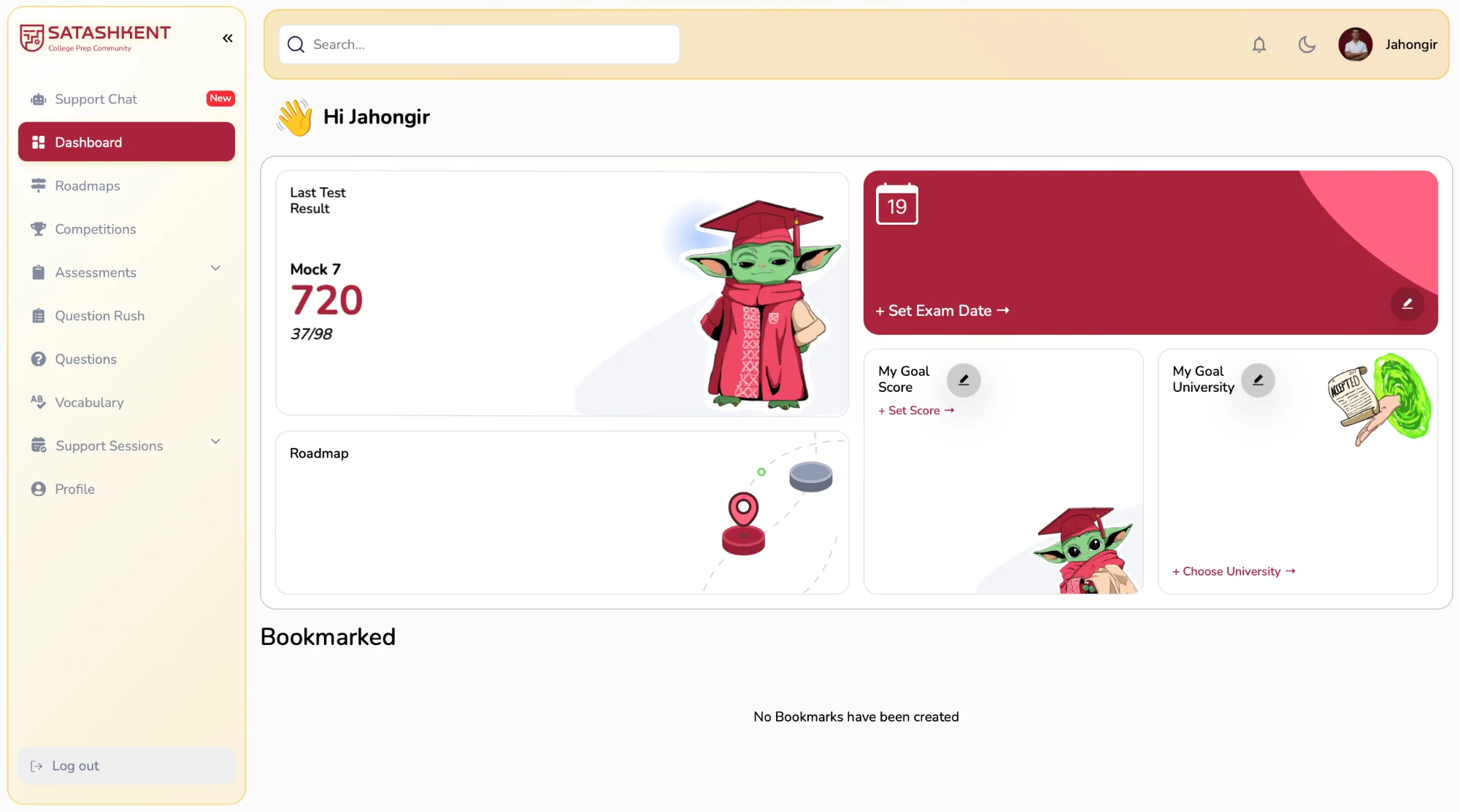 SATashkent Personal Study Platform
